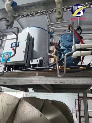 Máquina de 8 toneladas do fabricante de gelo do floco do aço de SUS304 Staineless para peixes