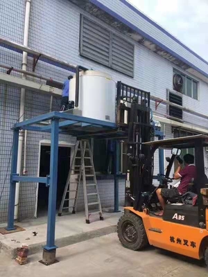 máquina de 10 toneladas do fabricante de gelo do floco de neve 70kw para o refrigerador do alimento de mar