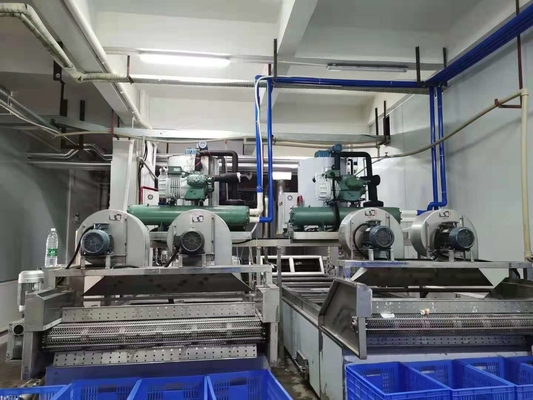 máquina de 10 toneladas do fabricante de gelo do floco de neve 70kw para o refrigerador do alimento de mar