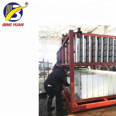 Máquina do fabricante de gelo do bloco de R404A 2.7KW 10000KG, 10 Ton Ice Block Making Machine