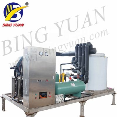 Máquina de gelo com eficiência elevada, máquina do floco de gelo diária industrial totalmente automático da capacidade do fabricante de gelo 15T do floco