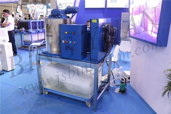 Máquina de gelo industrial do floco do preço de grosso, fabricante de gelo pequeno da capacidade 1T/Day