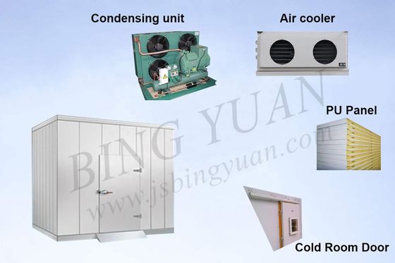 As energias solares de 3.1KW 0.8mm Containerized a sala fria, armazenamento frio modular