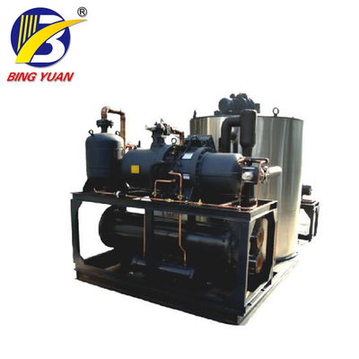 SUS304 380 máquina do fabricante de gelo do floco do volt R22 10T, máquina de gelo do floco para peixes