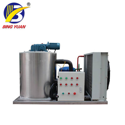 SUS304 380 máquina do fabricante de gelo do floco do volt R22 10T, máquina de gelo do floco para peixes