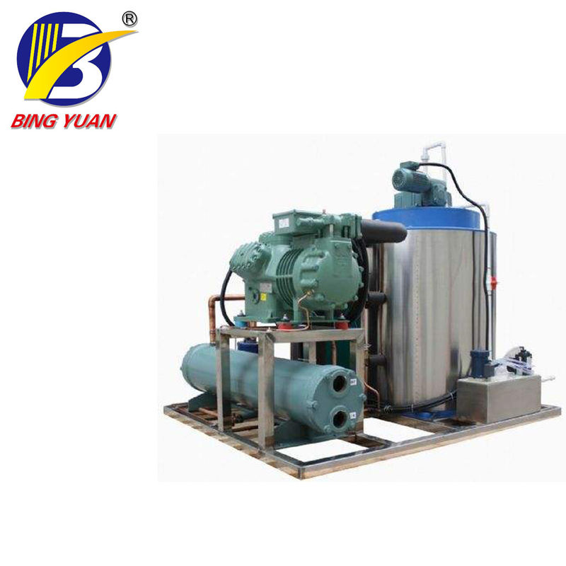 SUS304 380 máquina do fabricante de gelo do floco do volt R22 10T, máquina de gelo do floco para peixes
